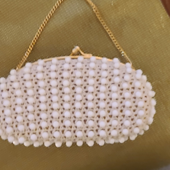 Small beaded evening bag purse pearl - Picture 6 of 7